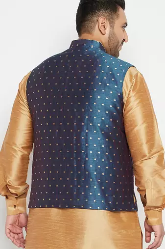 blue nehru jacket