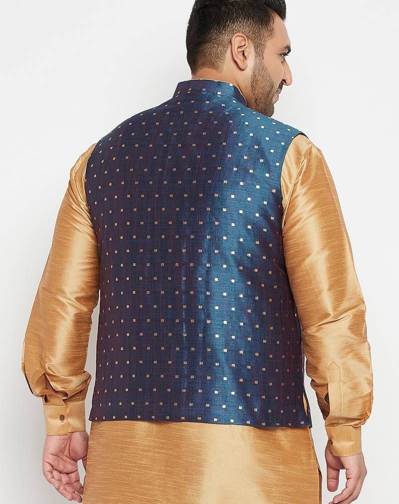 Plus blue nehru jacket