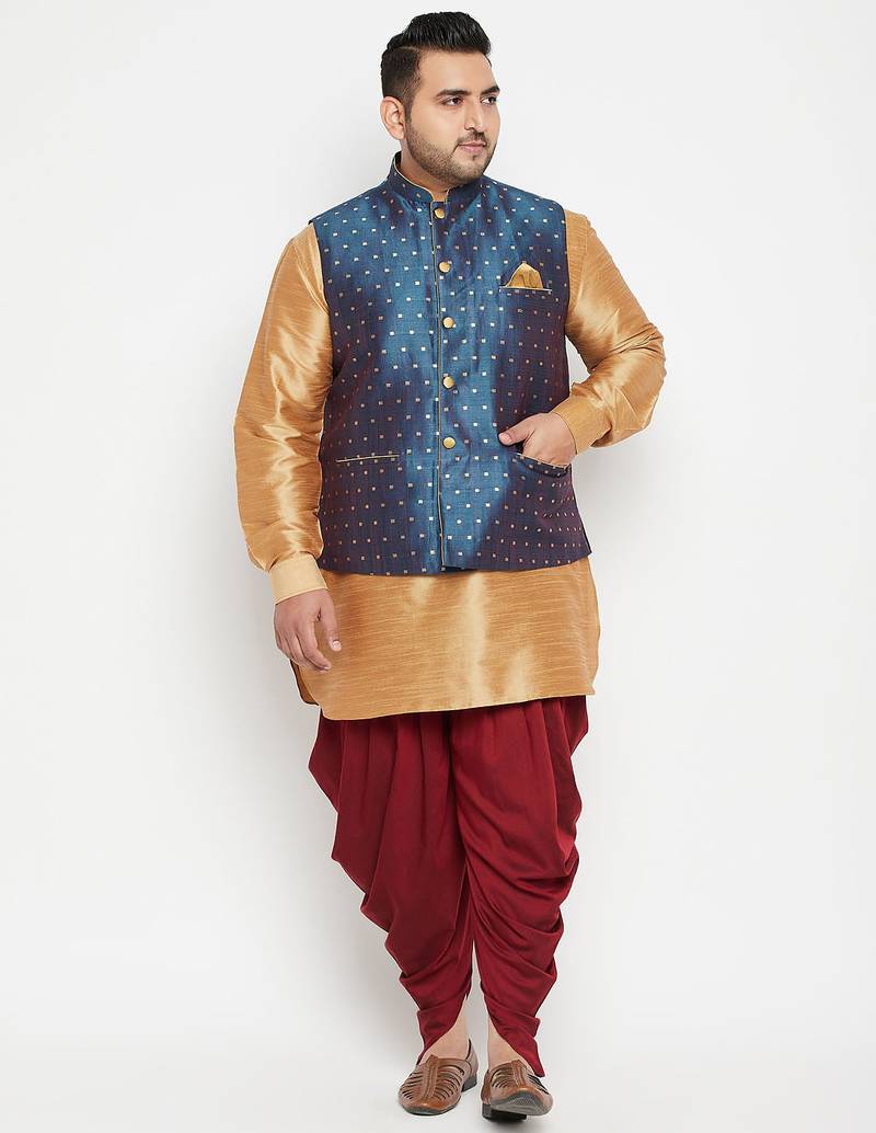 Plus blue nehru jacket