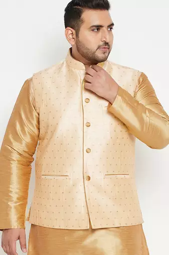 gold nehru jacket