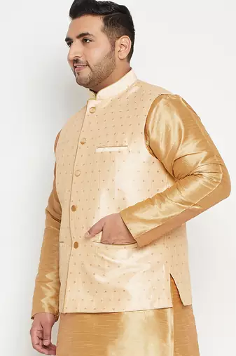 gold nehru jacket