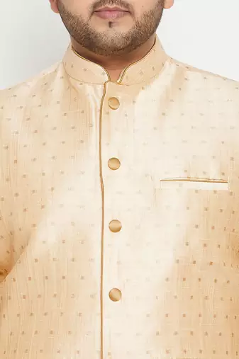gold nehru jacket