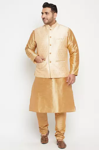 gold nehru jacket
