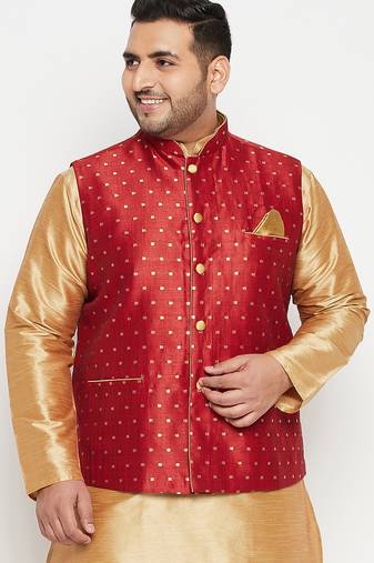 maroon nehru jacket