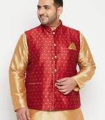 maroon nehru jacket