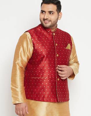 maroon nehru jacket 2