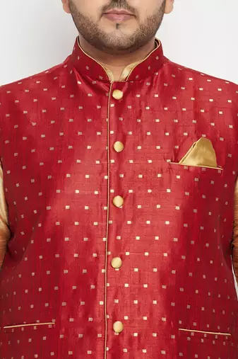 maroon nehru jacket