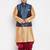 Plus rose gold,blue and maroon silk blend jacket kurta dhoti set
