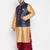 Plus rose gold,blue and maroon silk blend jacket kurta dhoti set