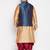 Plus rose gold,blue and maroon silk blend jacket kurta dhoti set