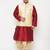Plus maroon and gold silk blend jacket kurta dhoti set