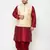 maroon and gold silk blend jacket kurta dhoti set