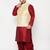 Plus maroon and gold silk blend jacket kurta dhoti set