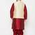 Plus maroon and gold silk blend jacket kurta dhoti set