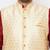 Plus maroon and gold silk blend jacket kurta dhoti set