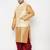 Plus maroon and gold silk blend jacket kurta dhoti set