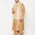 Plus rose gold and gold silk blend jacket kurta dhoti set