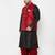 Plus black and maroon silk blend jacket kurta dhoti set