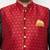 Plus black and maroon silk blend jacket kurta dhoti set