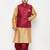 Plus rose gold and maroon silk blend jacket kurta dhoti set