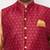Plus rose gold and maroon silk blend jacket kurta dhoti set