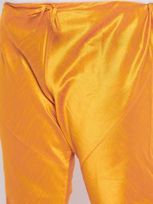 orange silk blend jacket kurta pyjama set 5