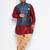 maroon silk blend jacket kurta dhoti set