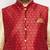 Plus gold, maroon and white silk blend jacket kurta dhoti set