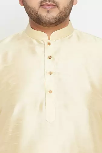 gold, maroon and white silk blend jacket kurta dhoti set