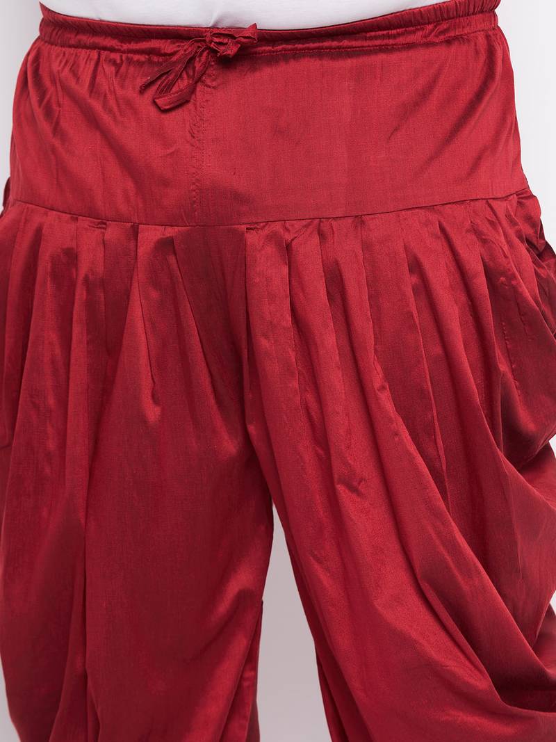 Plus orange silk blend jacket kurta dhoti set