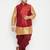 Plus rose gold, maroon and white silk blend jacket kurta dhoti set
