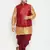 rose gold, maroon and white silk blend jacket kurta dhoti set