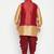 Plus rose gold, maroon and white silk blend jacket kurta dhoti set