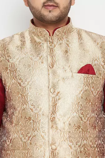 rose gold nehru jacket