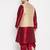 Plus maroon and gold silk blend jacket kurta dhoti set