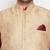 Plus maroon and gold silk blend jacket kurta dhoti set