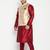 maroon, rose gold and white silk blend jacket kurta pyjama set