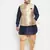 navy blue, rose gold and white silk blend jacket kurta dhoti set