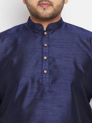 navy blue, rose gold and white silk blend jacket kurta dhoti set 5