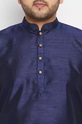 navy blue, rose gold and white silk blend jacket kurta dhoti set