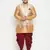 rose gold, rose gold and white silk blend jacket kurta dhoti set