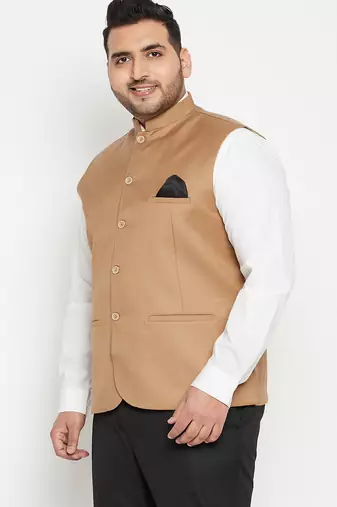 chiku brown nehru jacket