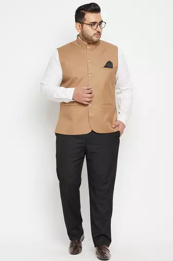 chiku brown nehru jacket