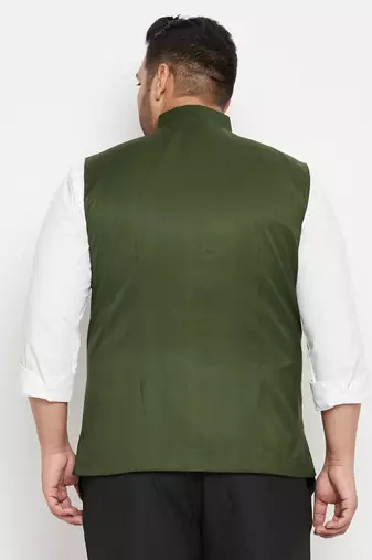 green nehru jacket