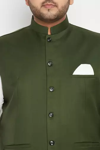 green nehru jacket