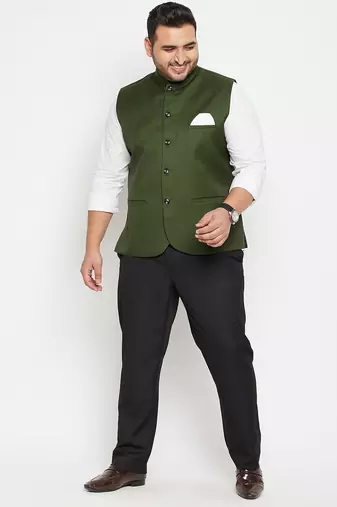 green nehru jacket