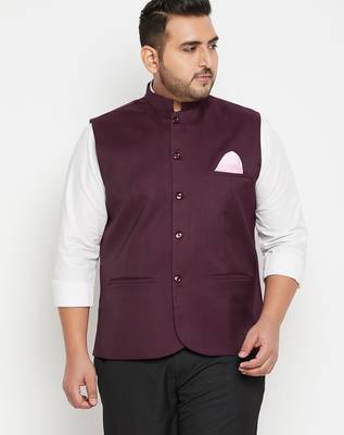 Wine nehru jacket 1