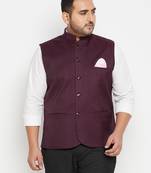 Wine nehru jacket
