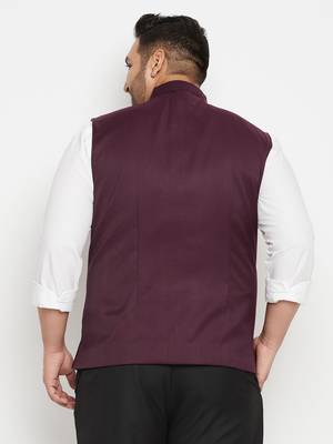 Wine nehru jacket 3