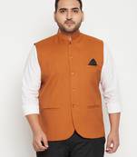 orange nehru jacket